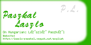 paszkal laszlo business card